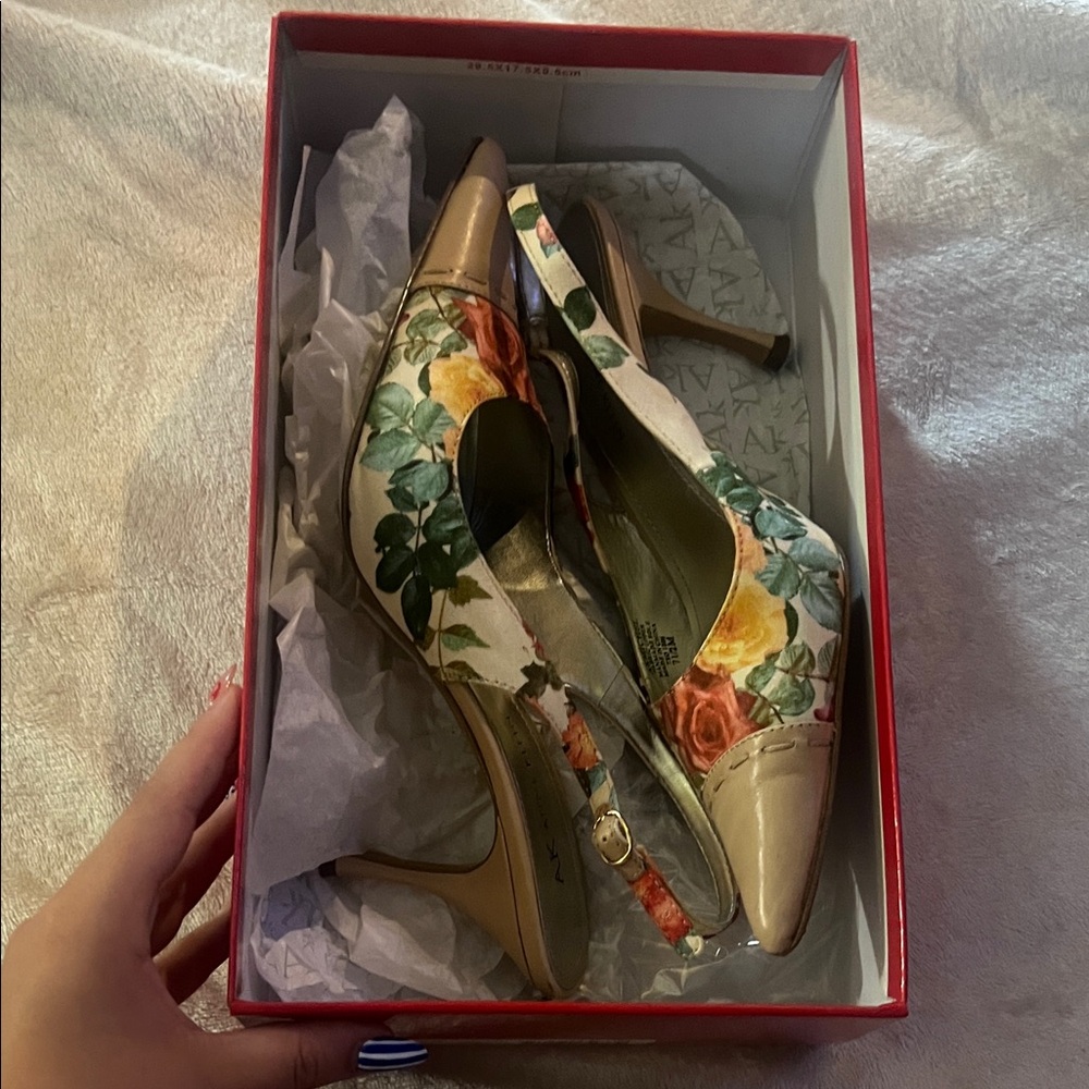 Anne Klein Multicolor Floral Heels